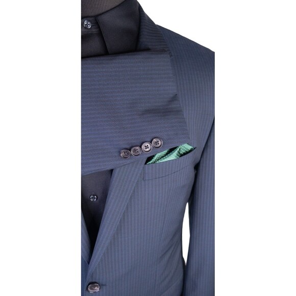 Hugo Boss The JAMES Blazer Sport Coat 2-Button Casual Jacket 42L Wool Stripped - Picture 6 of 15